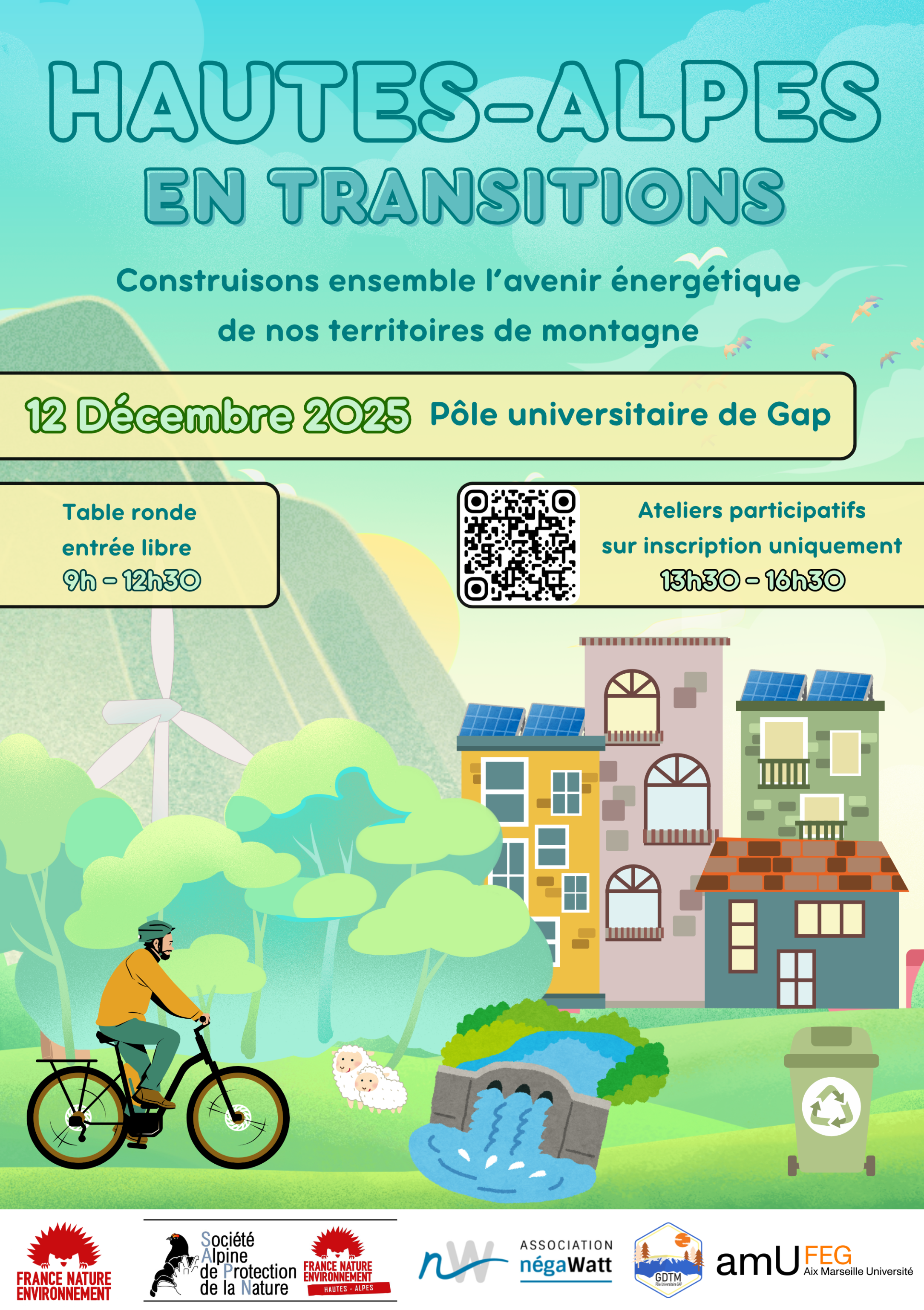 Affiche "Hautes-Alpes en transitions"